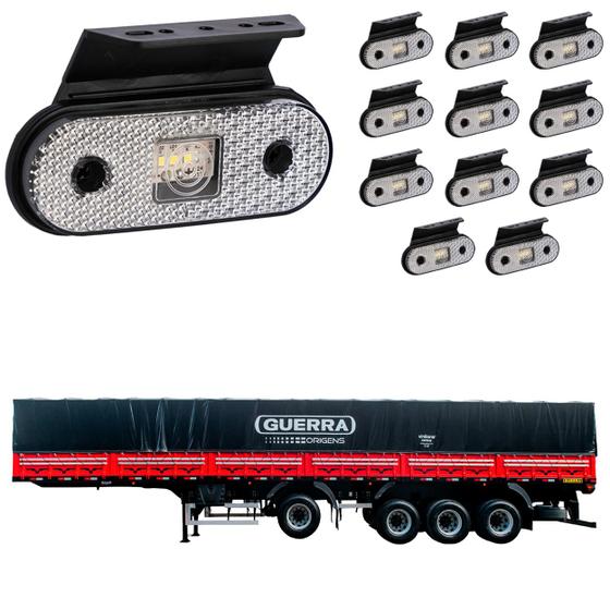 Imagem de 12 Lanterna Lateral Guerra LED Cristal c/ Suporte - Fio