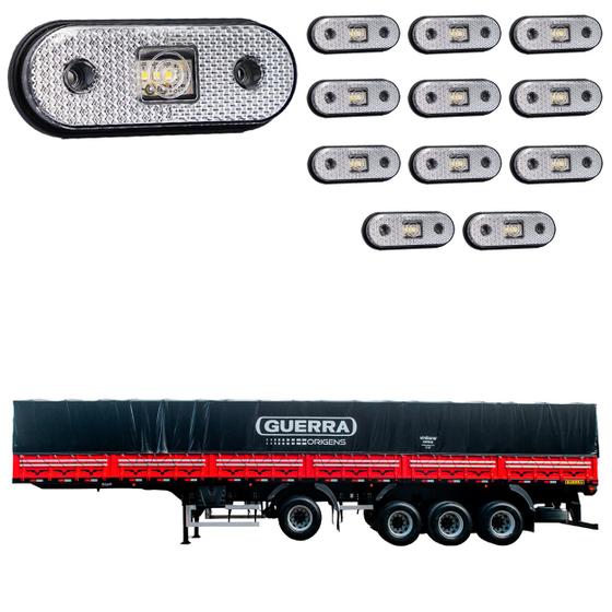 Imagem de 12 Lanterna Lateral Guerra LED Cristal Saída Fios