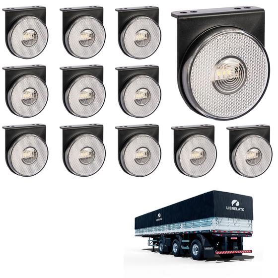 Imagem de 12 Lanterna Lateral Librelato LED Cristal 85mm c/ Supt - Fio