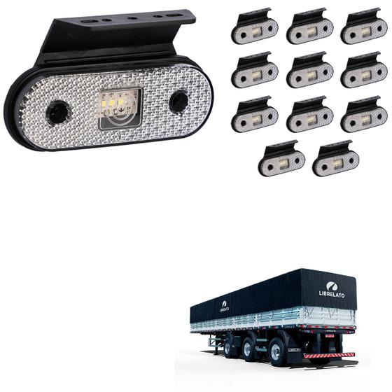 Imagem de 12 Lanterna Lateral Librelato LED Cristal c/ Supt - Fio