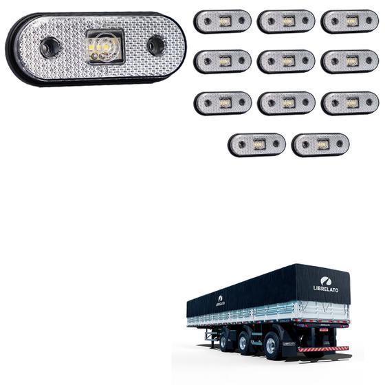 Imagem de 12 Lanterna Lateral Librelato LED Cristal Saída Fios