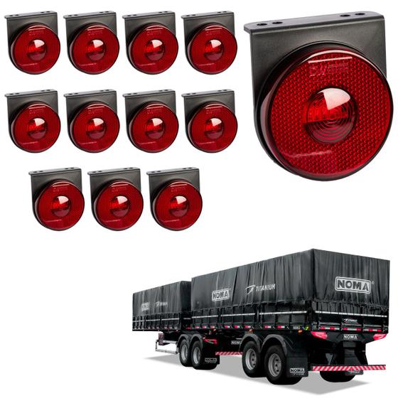 Imagem de 12 Lanterna Lateral Noma LED Rubi 85mm c/ Sup. - Conect.