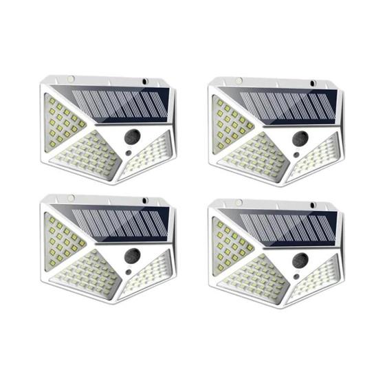 Imagem de 12 Luzes Solares de Parede com Sensor de Movimento - 100 LEDs - Iluminação Externa à Prova D'Água