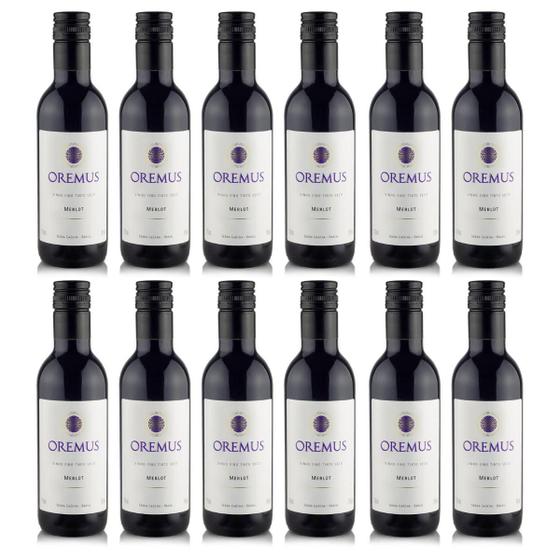 Imagem de 12 Mini Vinho Tinto Fino Merlot Oremus 245ml Lembrancinha