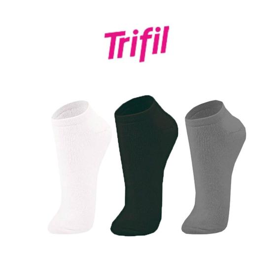 Imagem de 12 Pares De Meias Trifil Feminino E Masculino Básica Cano Curto Unissex