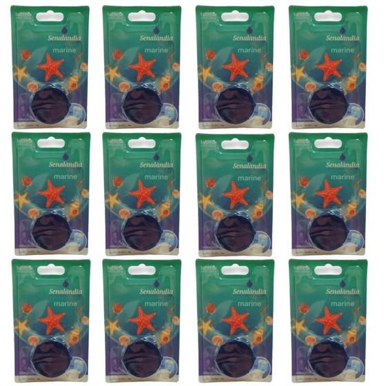 Imagem de 12 Pastilha Vaso Sanitário Lavanda Marine Cítrico Aromatizador Frescor 45g da Senalândia - Envio Já