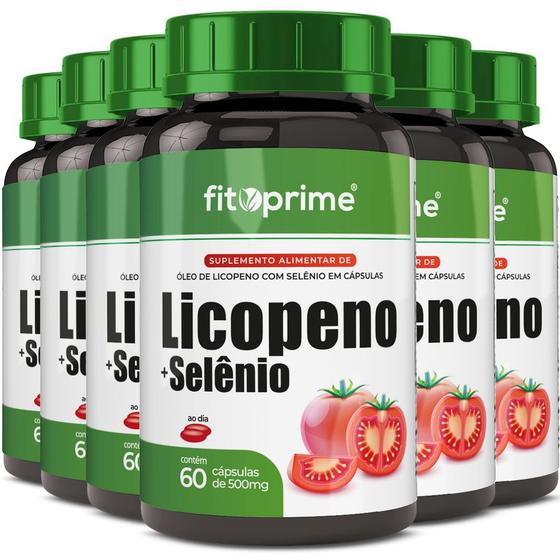 Imagem de 12 Potes Licopeno + Selênio 500mg 60cps Fitoprime