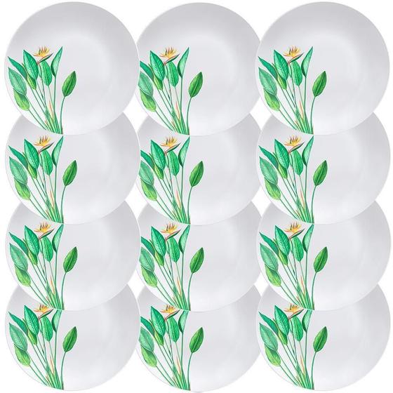 Imagem de 12 Pratos Raso Tramontina Graziela em Porcelana Decorada 25 cm 96011504