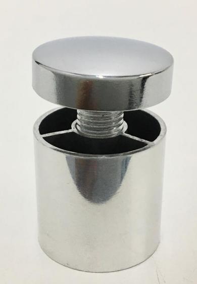Imagem de 12 Prolongador Polido Espaçador Alumínio pra vidro  2,5X2,5CM
