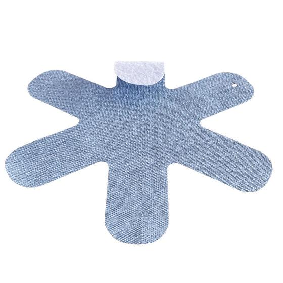 Imagem de 12 Protetor e Organizador de Panela e Pratos de Aço Inox, Porcelana, Cerâmica, Vidro e Madeira - Sisal Azul - Evita Riscos e Rachaduras