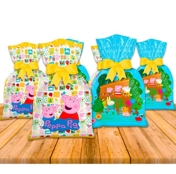 Imagem de 12 Sacolas surpresa Lembrancinhas  PEPPA PIG decoração festa