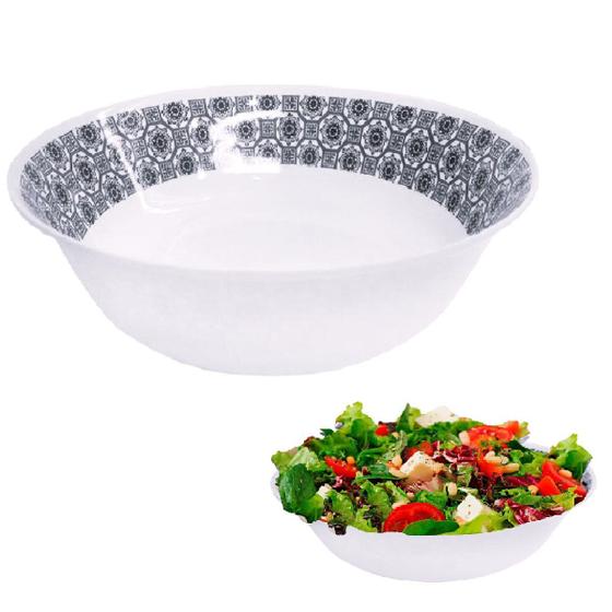 Imagem de 12 Saladeira Bowl Cumbuca Redonda Melamina Decorada 25cm