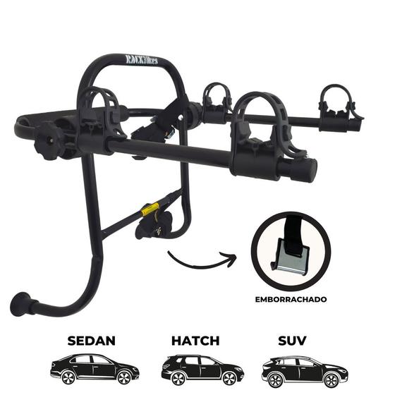 12 - Suporte para bike Transbike ESPUMA para 2 bicicletas Sedan Hatch MTB Speed Menor preço em 12 - Suporte para bike Transbike ESPUMA para 2 bicicletas Sedan Hatch MTB Speed