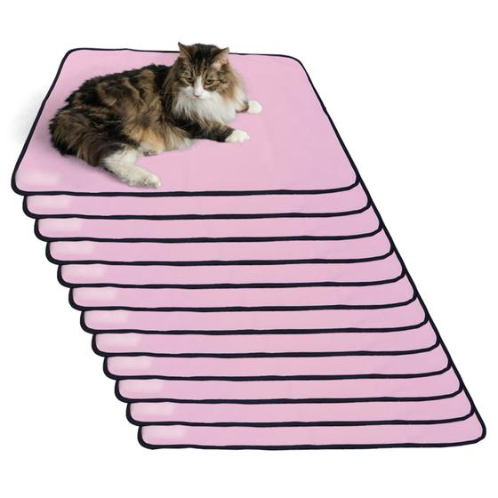 Imagem de 12 Tapetinhos Macios para Dormir Pet   200 Lavagens 100x70 Rosa Quality