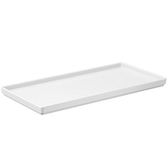 Imagem de 12 Travessas Retangulares Servir Petiscos 27x13cm Comida Japonesa Branco Bandeja Decorativa Uno Coza