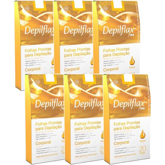 Imagem de 120 Folhas Prontas Para Depilação Corporal Natural Depilflax