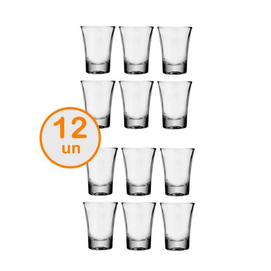 Imagem de 12un Copo Shot Tequila Dose Cachaça licor vidro aperitivo