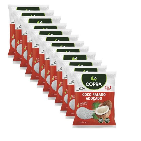 Imagem de 12uni Coco Ralado Fino Umido Adoçado 50gr - Copra