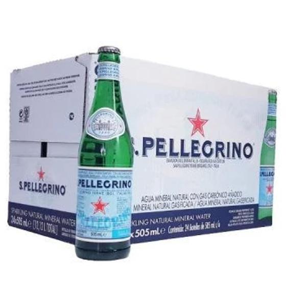 Imagem de 12X Água Mineral Italiana San Pellegrino Com Gás 505Ml