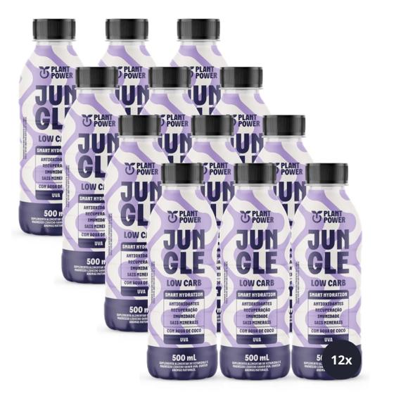 Imagem de 12x Isotônico Jungle Low Carb Plant Power Uva 500ml