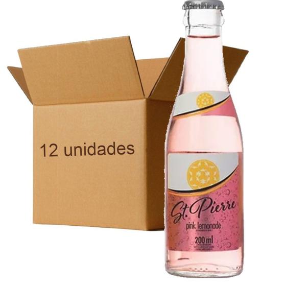 12x Tônica Pink Lemonade St Pierre Long Neck 200ml Refrigerante