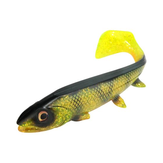 Imagem de 14cm 18cm Spinpoler Shad Pike Isca Cauda Quadrada Swimbait Isca Artificial Macia Para Pesca De