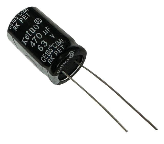 Imagem de 15 PÇS - CAPACITOR ELETROLITICO 470X63V - 470UF X 63V - 105º