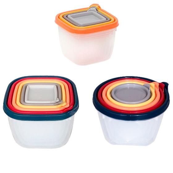 Imagem de 15 Potes porta mantimento comida alimento plasútil Vasilha marmita tapoer tapuer tupperware plástico