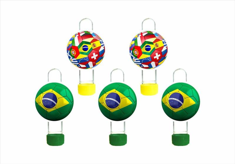 Imagem de 15 tubetes 13cm  para doces Copa do Mundo Brasil