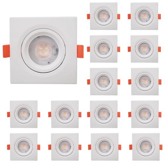 Imagem de 15 Und Spot Led Embutir direcionavel 5w Quadrado 6500k  Vany