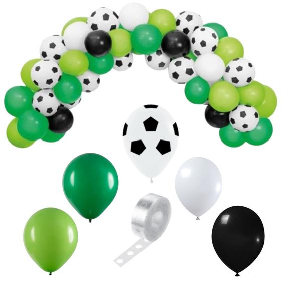 Imagem de 156 PÇS Tema Da Festa De Futebol Balão De Futebol Kit Arco Balões Bexiga De Látex Meninos Festa De Aniversário Esportes