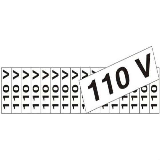 Imagem de 16 Placas de Poliestireno Auto-Adesiva 4x1.5cm 110 Volts - 200 AX - SINALIZE