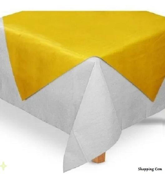 Imagem de 16 Toalhas de Tnt Para Mesa de Festa 8 (1,00m x 1,40m) 8 cobre manchas (70cm x 70cm)
