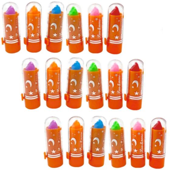 Imagem de 18 Mini Batom Bastão Perfect Lip Stick Coloridos Lua e Neve