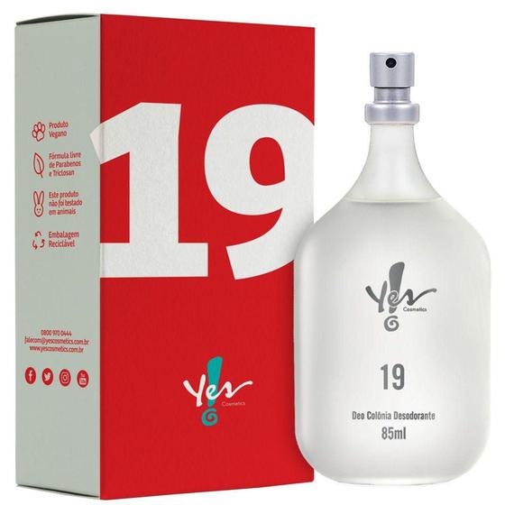 Imagem de 19 Colônia Desodorante, 85ml - Yes! Cosmetics