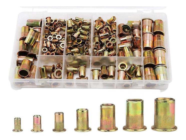 190 Rebites Rosca Interna M3 A M12 Profissional Aço Carbono ...