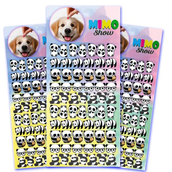 Imagem de 192 Adesivos Pet Cartelas Cão e Gato Pet Shop Piercing C17