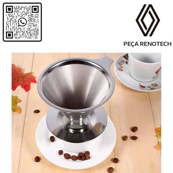 Imagem de 19326 - filtro coador de café inox com base sem uso de papel