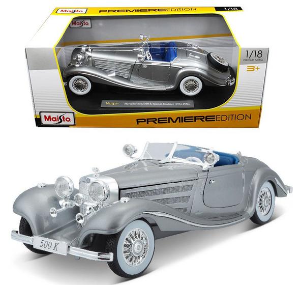 Imagem de 1936 Mercedes-Benz 500 K Typ Specialroadster - Premiere Edition - 1/18 - Maisto