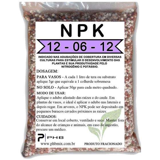 Imagem de 1kg Adubo Fertilizante NPK 12.06.12