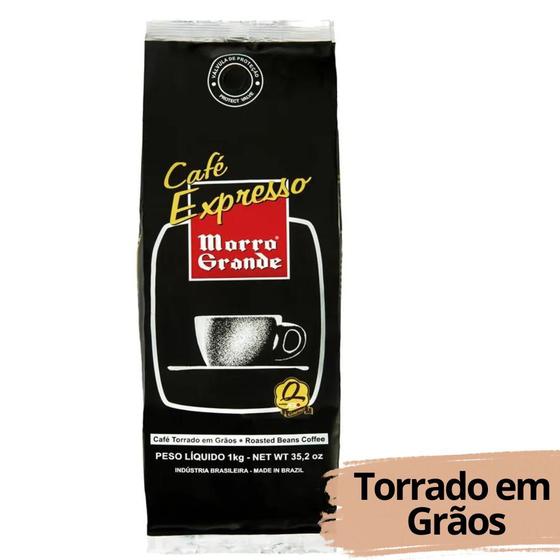 Imagem de 1Kg Café Expresso em grãos  Morro Grande 100% Arábica Gourmet