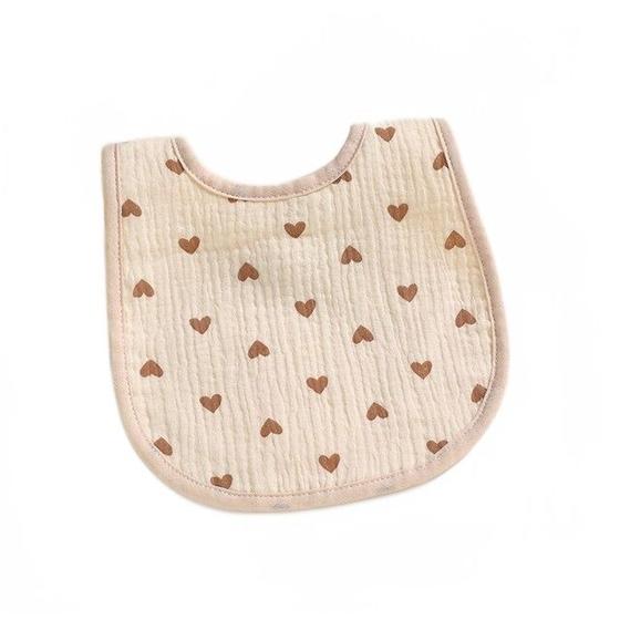 Imagem de 1PC Gaze de algodão Bebê U-shape Bib, 6 camadas de material,