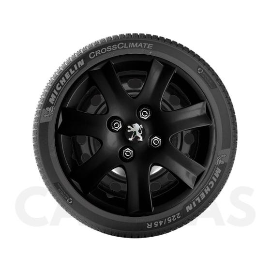 Imagem de 1X Calota Peugeot 206 207 Aro 14 Preto Com Emb Boton 867Cb
