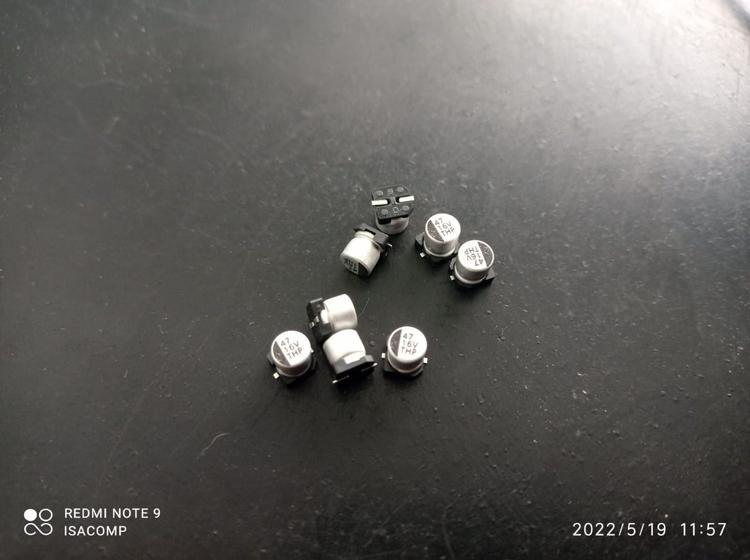 Imagem de 1x Capacitor Eletrolítico 47uf/16v Smd 105 5x5,3mm