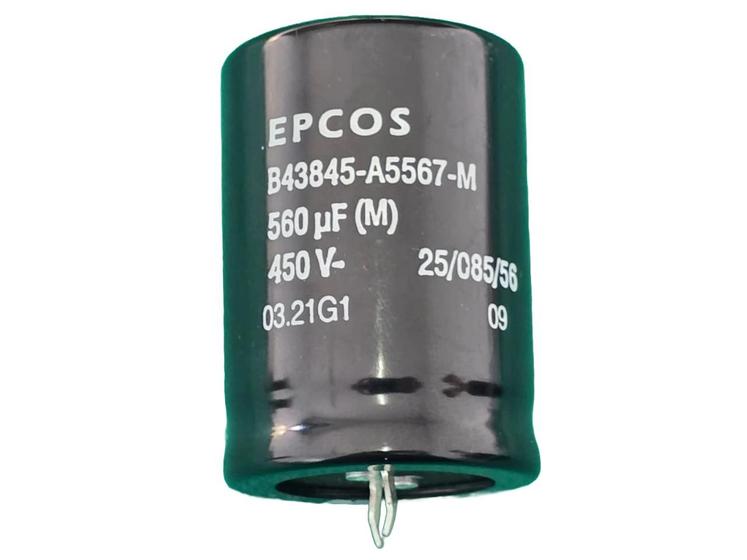 Imagem de 1x Capacitor Eletrolitico 560uf/450v Snap-In 35x50mm Epcos