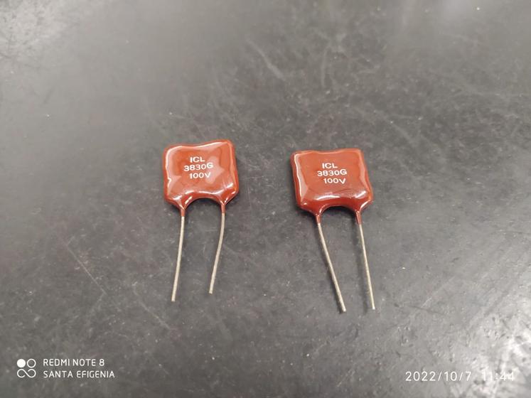 Imagem de 1x Capacitor Mica Prata 3830pf/100v = 3k83/100v 2% Icl