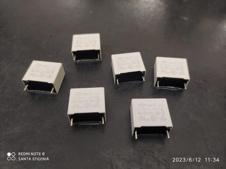 Imagem de 1x Capacitor Poliester 470nf/275v = 470k/275v X2 Supressor