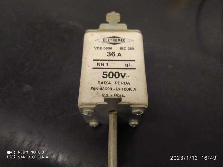 Imagem de 1x Fusivel Nh01 36amp 500v 100ka Baixa Perda Eletromec