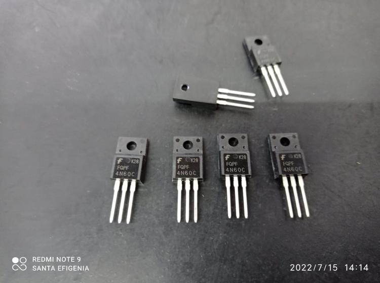 Imagem de 1x Transistor Fqpf4n60c Fqpf4n60 Mosfet N 4amp 600v Fsc