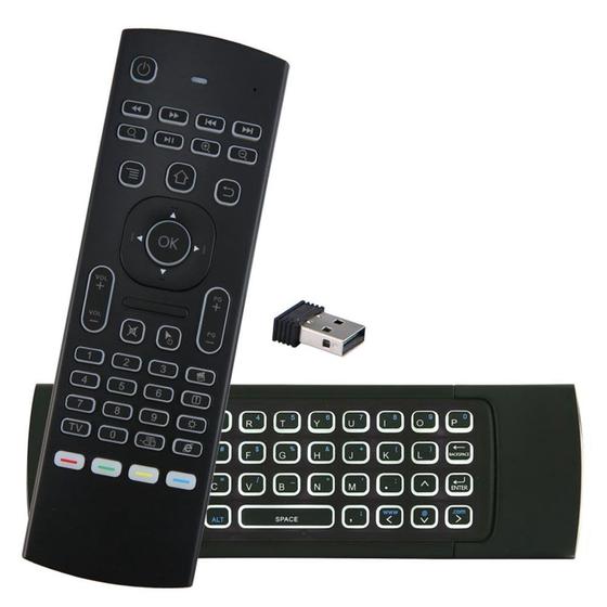 Imagem de 2.4G Backlight Air Mouse Wireless Keyboard Controle Remoto Movimento